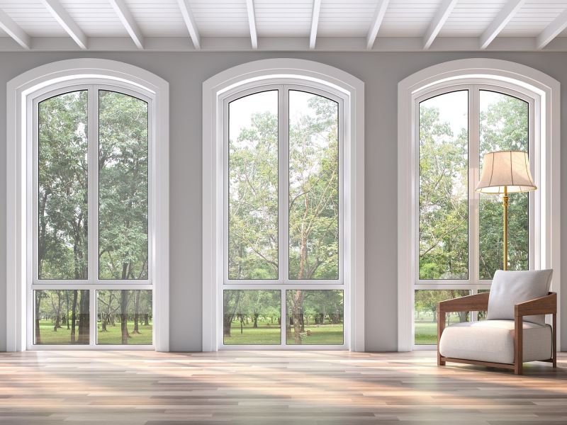 Elegant Arched Window on a Residential Home